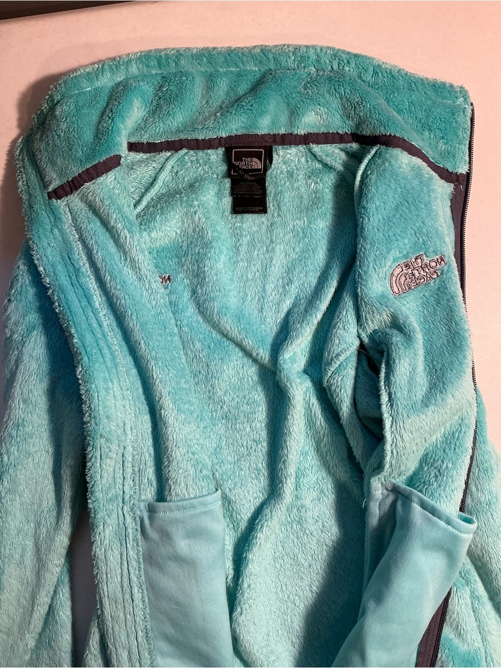 The North Face Women's Osito Fleece Jacket XS Turquois Teal Full Zip - Picture 3 of 5